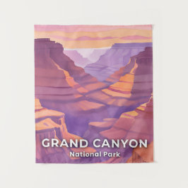 Nationaal park Grand Canyon Aquarel Reis Kunst Wandkleed