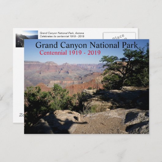 Nationaal park Grand Canyon Centennial 2019 Briefkaart (Voorkant / Achterkant)