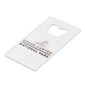 Nationaal park Grand Canyon Creditkaart Flessenopener (Voorkant Gekanteld)