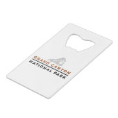 Nationaal park Grand Canyon Creditkaart Flessenopener (Achterkant Gekanteld)