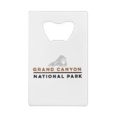 Nationaal park Grand Canyon Creditkaart Flessenopener (Achterkant)