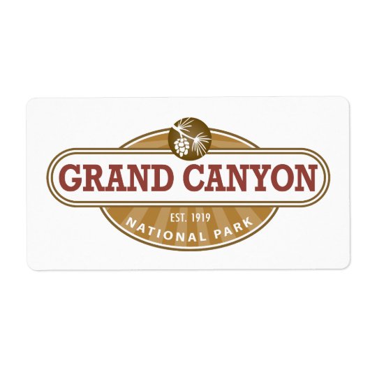 Nationaal park Grand Canyon Etiket (Voorkant)