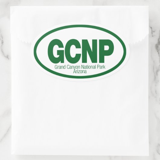 Nationaal park Grand Canyon Ovale Sticker (Tas)