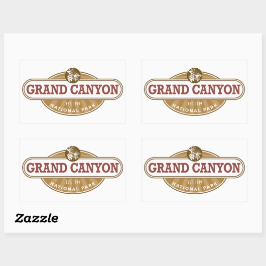 Nationaal park Grand Canyon Rechthoekige Sticker (Vel)