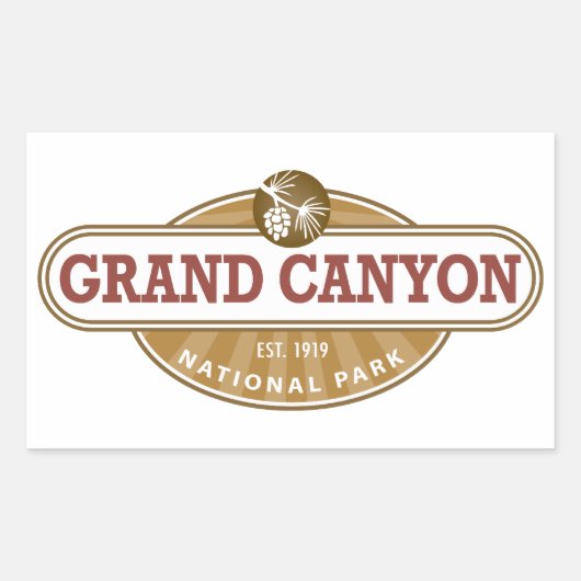 Nationaal park Grand Canyon Rechthoekige Sticker (Voorkant)
