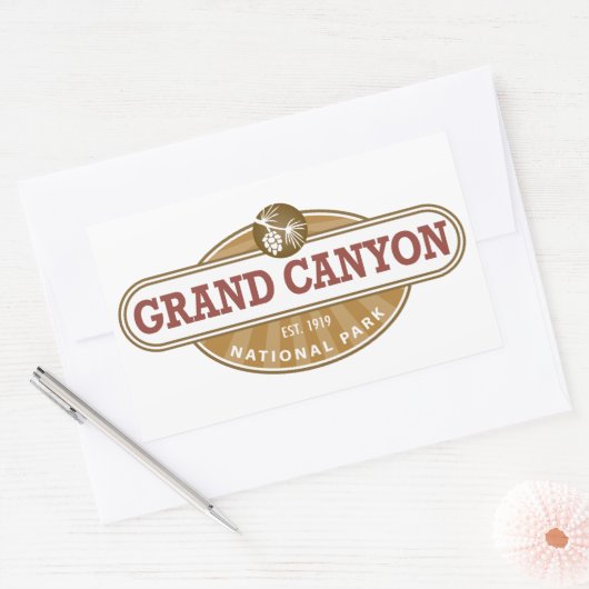 Nationaal park Grand Canyon Rechthoekige Sticker (Envelop)