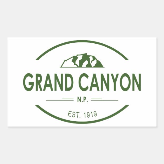 Nationaal park Grand Canyon Rechthoekige Sticker (Voorkant)
