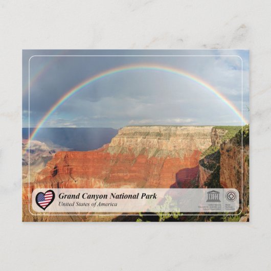Nationaal park Grand Canyon - Regenboog Briefkaart (Voorkant)