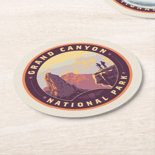 Nationaal park Grand Canyon Ronde Kartonnen Onderzetter (Gebogen)