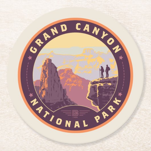 Nationaal park Grand Canyon Ronde Kartonnen Onderzetter (Voorkant)