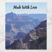 Nationaal park Grand Canyon, South Rim Wijn Etiket (Enkel label)