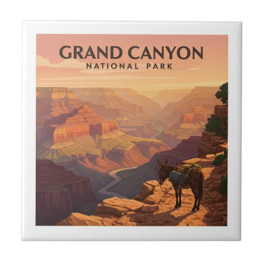 Nationaal park  Grand Canyon Tegeltje (Voorkant)