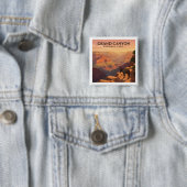 Nationaal park Grand Canyon Vierkante Button 5,1 Cm (In situ)