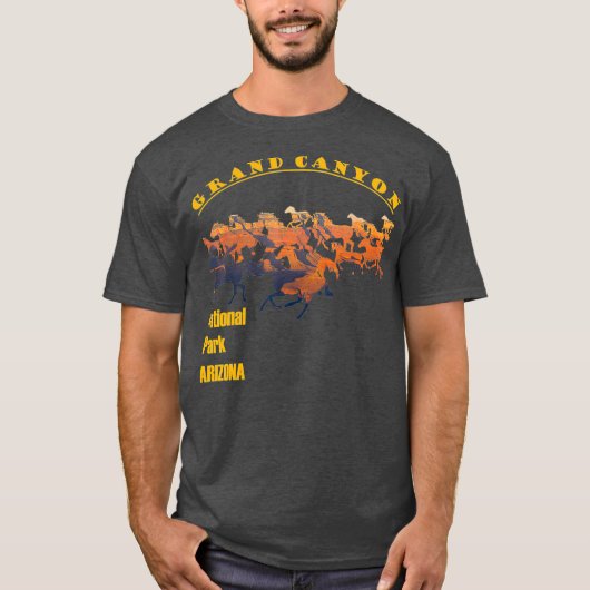 Nationaal park Grand Canyon - Zuid-Rim met paard T-shirt (Voorkant)