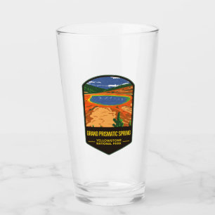 Nationaal park Grand Prismatic Spring Yellowstone Glas
