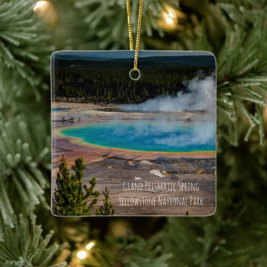 Nationaal park Grand Prismatic Spring Yellowstone Keramisch Ornament (Boom)