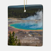 Nationaal park Grand Prismatic Spring Yellowstone Keramisch Ornament (Links)