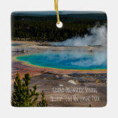 Nationaal park Grand Prismatic Spring Yellowstone Keramisch Ornament (Voorkant)