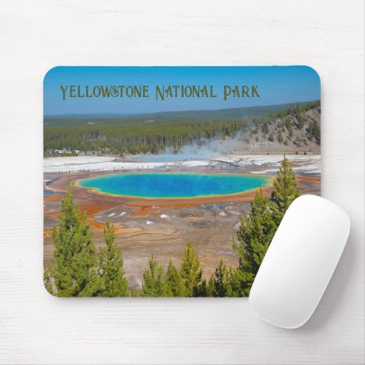 Nationaal park Grand Prismatic Spring Yellowstone Muismat (Met muis)