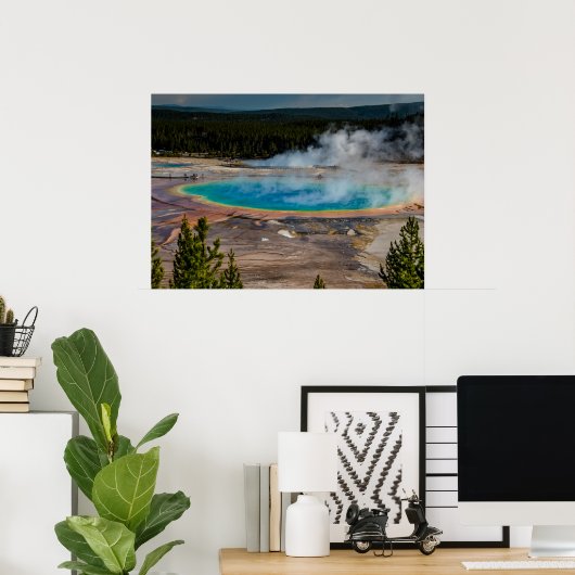 Nationaal park Grand Prismatic Spring Yellowstone Poster (Thuiskantoor)