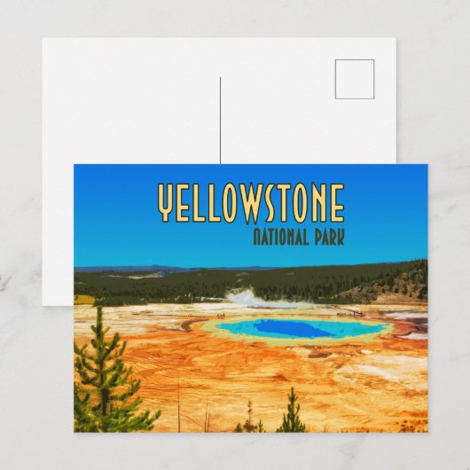  nationaal park Grand Prismatic Yellowstone Briefkaart (Voorkant / Achterkant)