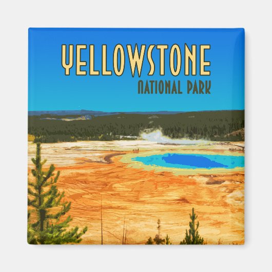  nationaal park Grand Prismatic Yellowstone Magneet (Voorkant)
