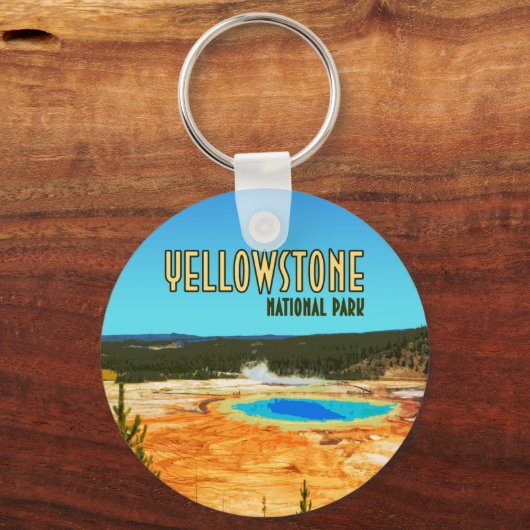  nationaal park Grand Prismatic Yellowstone Sleutelhanger (Voorkant)