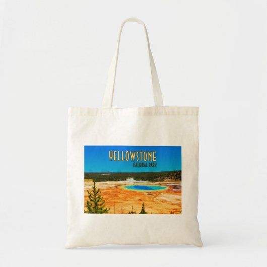 nationaal park Grand Prismatic Yellowstone Tote Bag (Voorkant)