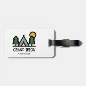 Nationaal park Grand Teton Bagagelabel (Achterkant horizontaal)