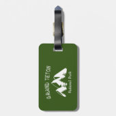 Nationaal park Grand Teton Bagagelabel (Achterkant verticaal)