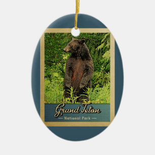 Nationaal park Grand Teton Beer Keramisch Ornament