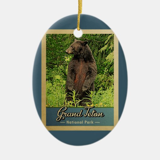 Nationaal park Grand Teton  Beer Keramisch Ornament (Voorkant)