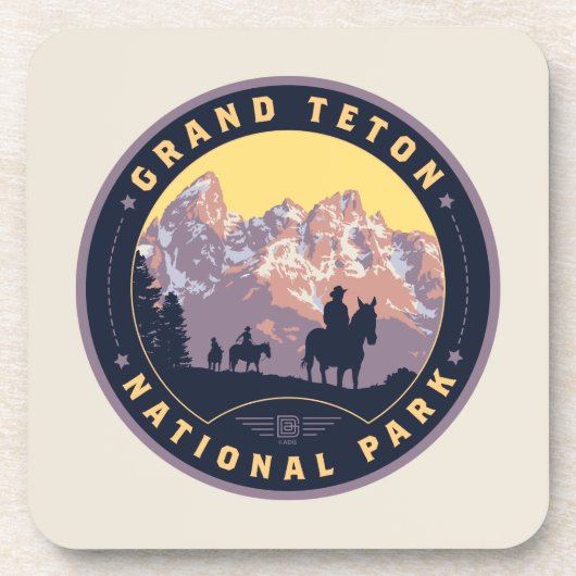 Nationaal park Grand Teton Bier Onderzetter (Voorkant)