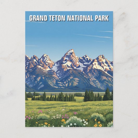 Nationaal park Grand Teton Briefkaart (Voorkant)