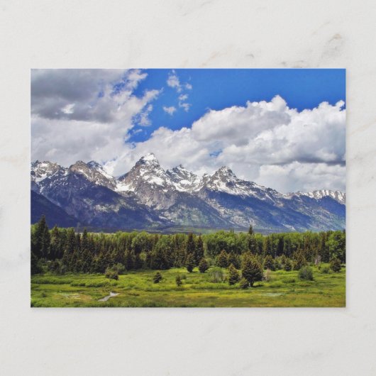 Nationaal park Grand Teton. Briefkaart (Voorkant)