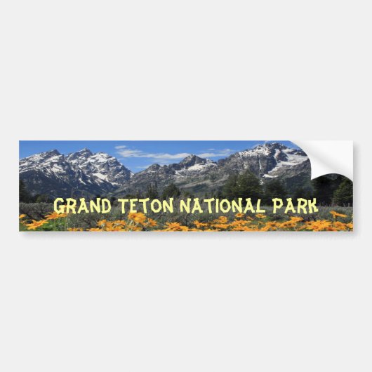 Nationaal park Grand Teton Bumpersticker (Voorkant)
