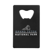 Nationaal park Grand Teton Creditkaart Flessenopener (Achterkant)