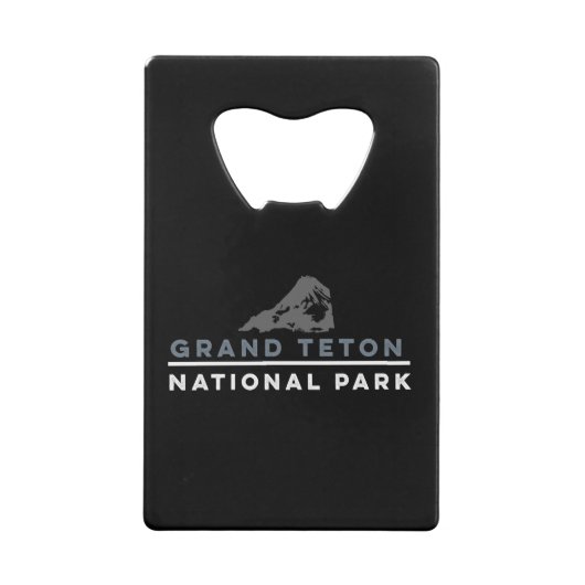 Nationaal park Grand Teton Creditkaart Flessenopener (Achterkant)