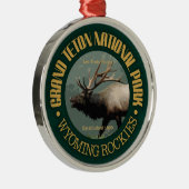 Nationaal park Grand Teton (elk) Metalen Ornament (Rechts)