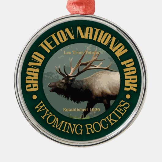 Nationaal park Grand Teton (elk) Metalen Ornament (Voorkant)