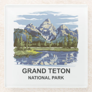 Nationaal park Grand Teton Glazen Onderzetter