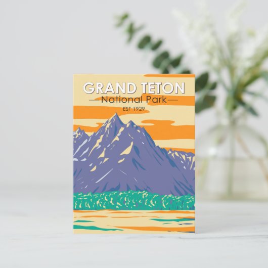 Nationaal park Grand Teton in het voorjaar Briefkaart (Staand voorkant)