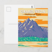 Nationaal park Grand Teton in het voorjaar  Briefkaart (Voorkant / Achterkant)