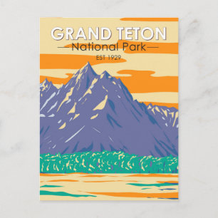 Nationaal park Grand Teton in het voorjaar  Briefkaart