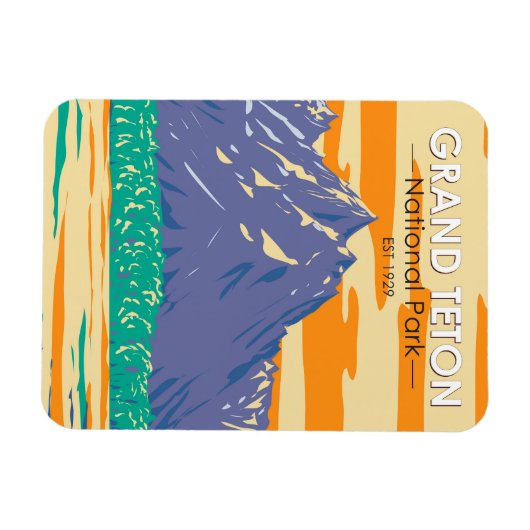 Nationaal park Grand Teton in het voorjaar  Magneet (Horizontaal)