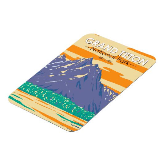 Nationaal park Grand Teton in het voorjaar  Magneet (Linkerzijde)