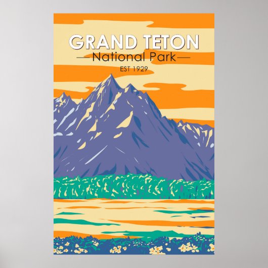 Nationaal park Grand Teton in het voorjaar  Poster (Voorkant)