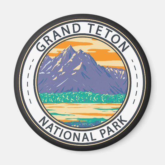 Nationaal park Grand Teton in lenteschandje Magneet (Voorkant)