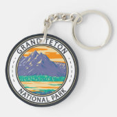 Nationaal park Grand Teton in lenteschandje Sleutelhanger (Achterkant)