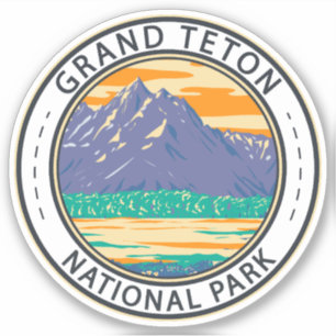Nationaal park Grand Teton in lenteschandje Sticker